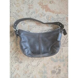 Vintage Coach Soho Hobo Bag (Style 9541) Black Leather Shoulder Bag Y2K